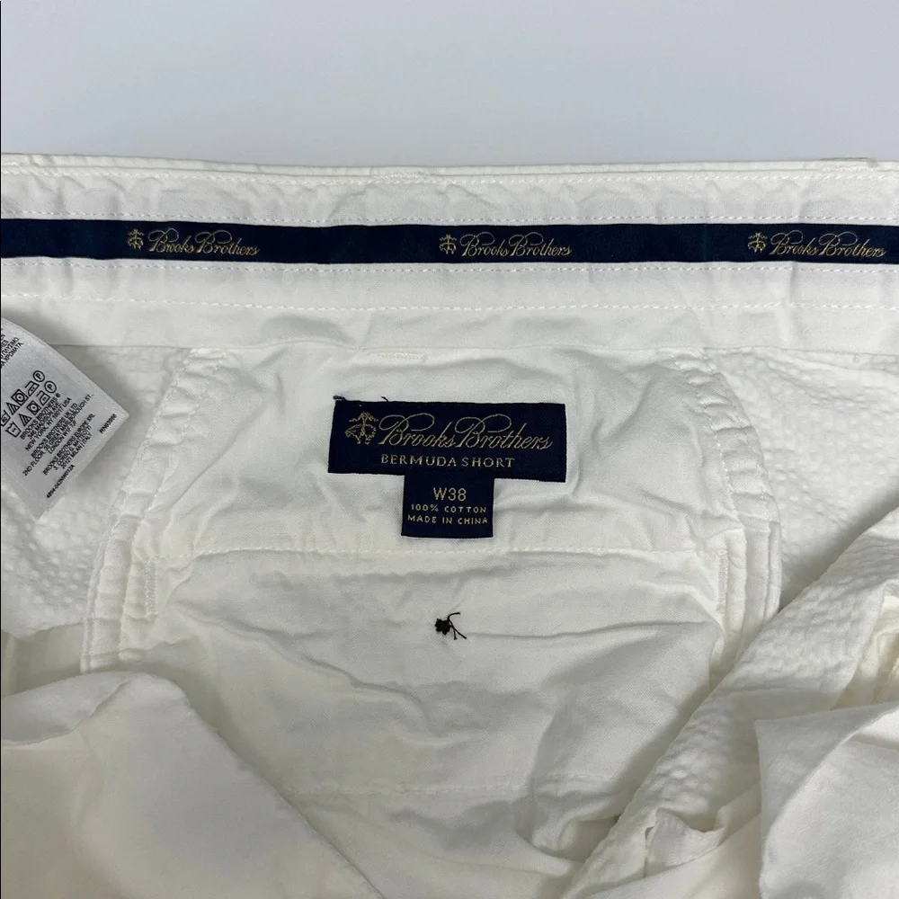 Brooks Brothers Seersucker Cream/Off White Men Shorts W38
